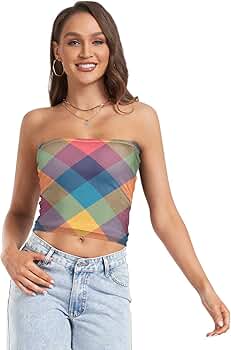 Gajess bandeau rib tops キャメル Gajess bandeau rib tops キャメル